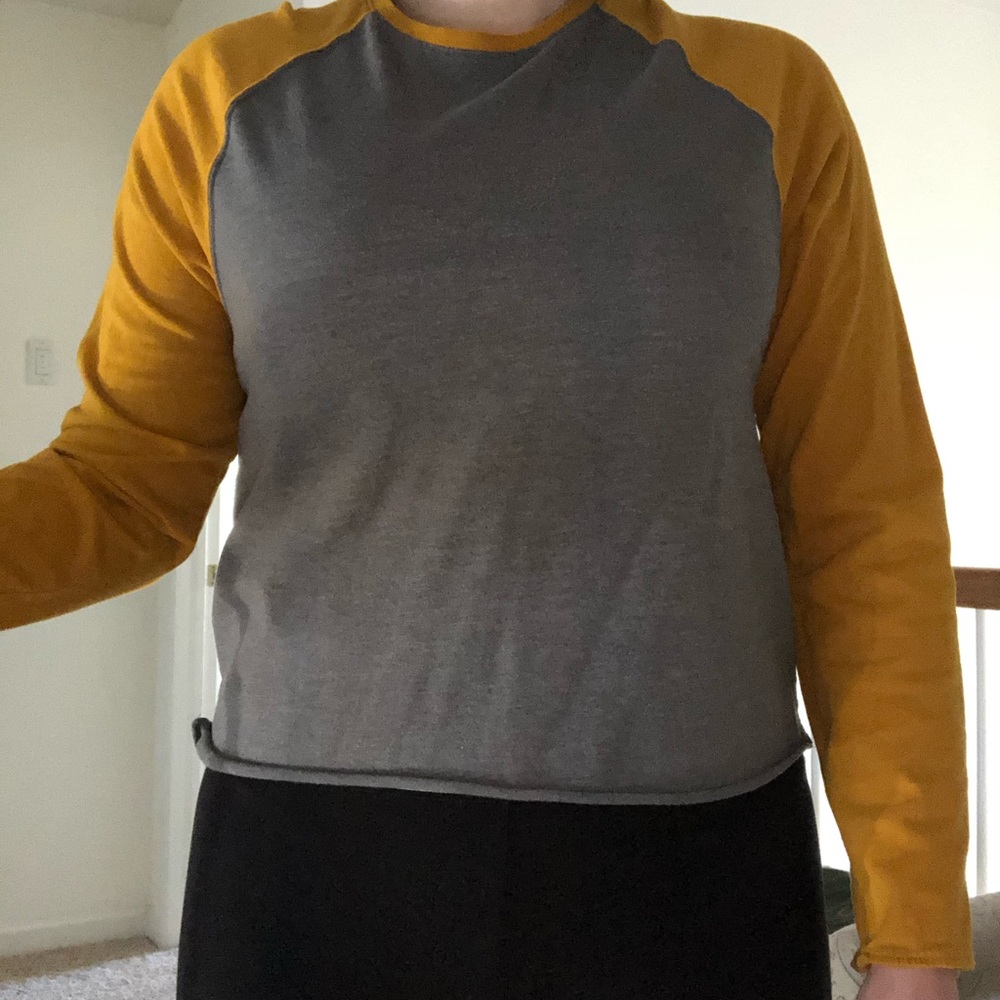 Yellow baseball tee